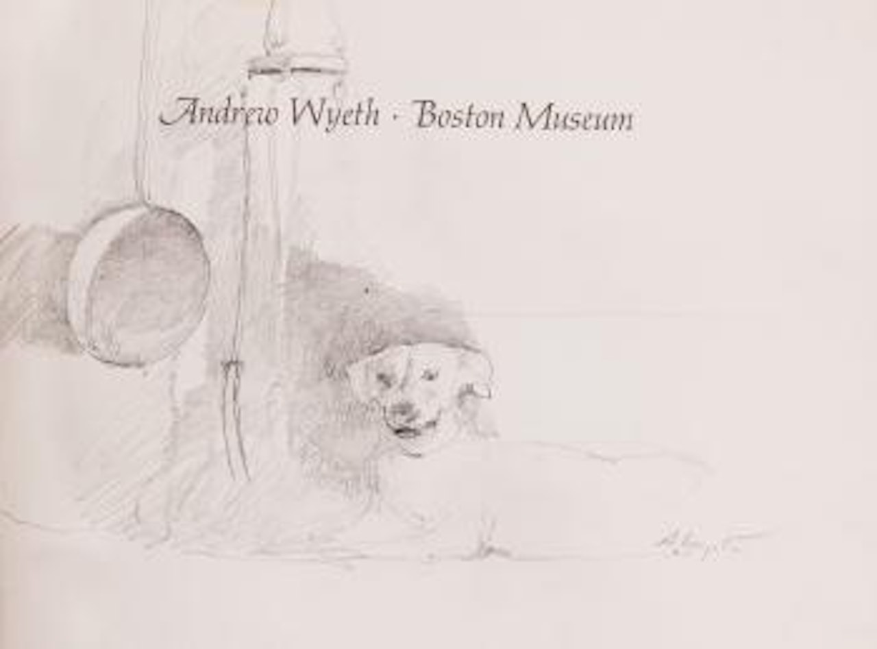 Authenticated Andrew Wyeth sketch ,
1970 by Andrew Wyeth