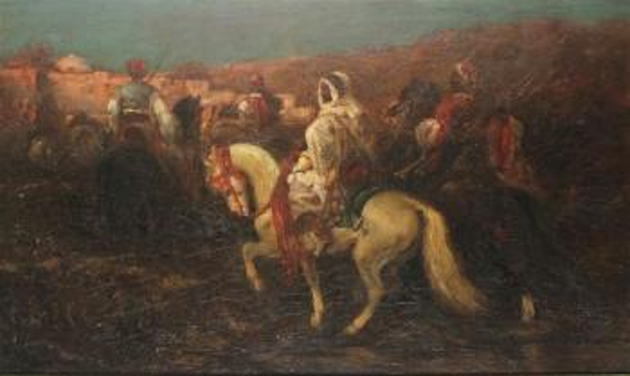 Arabs on horseback , by Adolf Schreyer