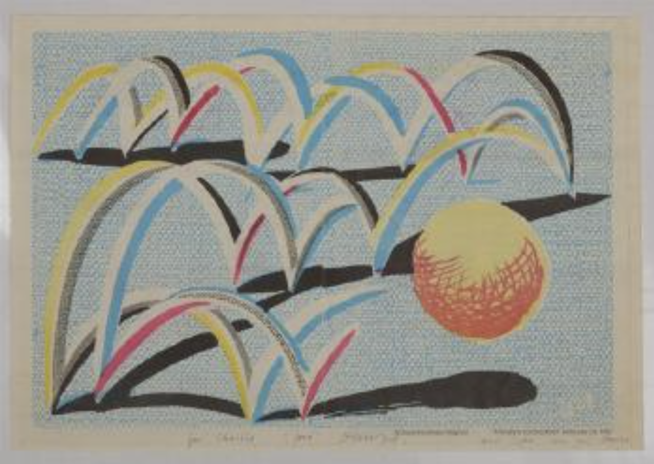 A bounce for Bradford ,
1987 by David Hockney