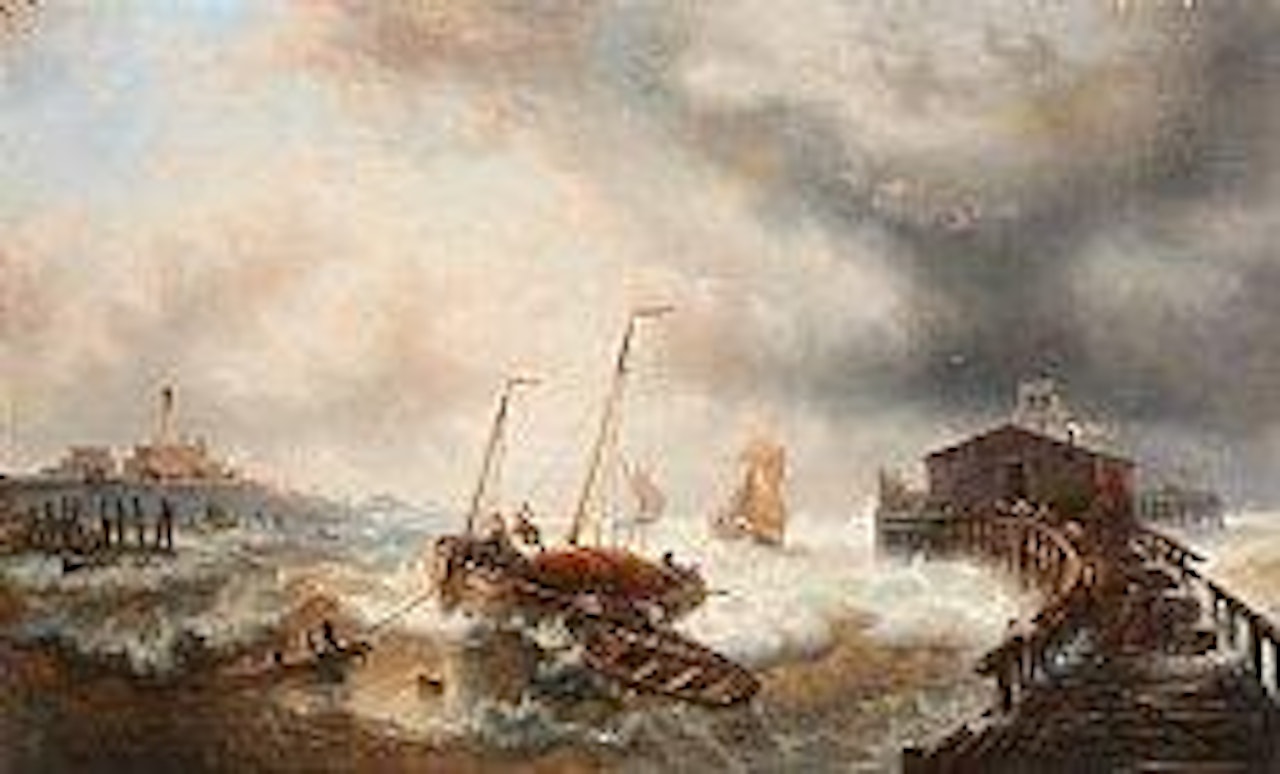 Tempête près du Pier ,
1865 by François Etienne Musin