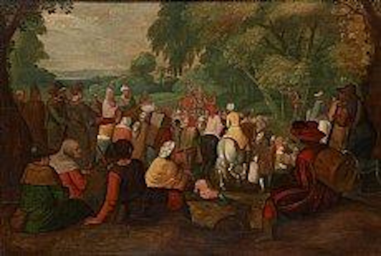La fuite en Égypte , by Flemish School