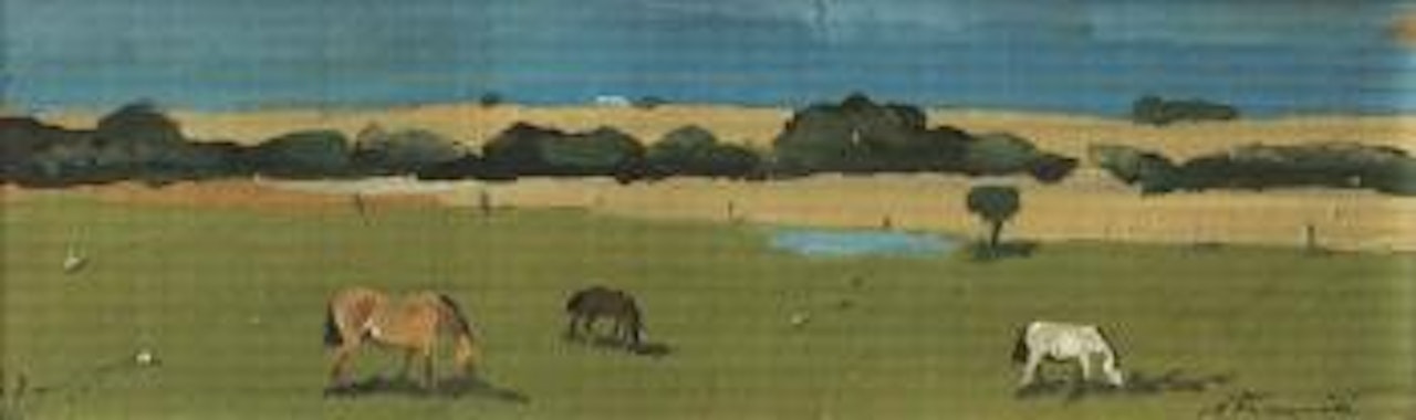 Paisaje con caballos ,
1987 by Ignacio Iturria