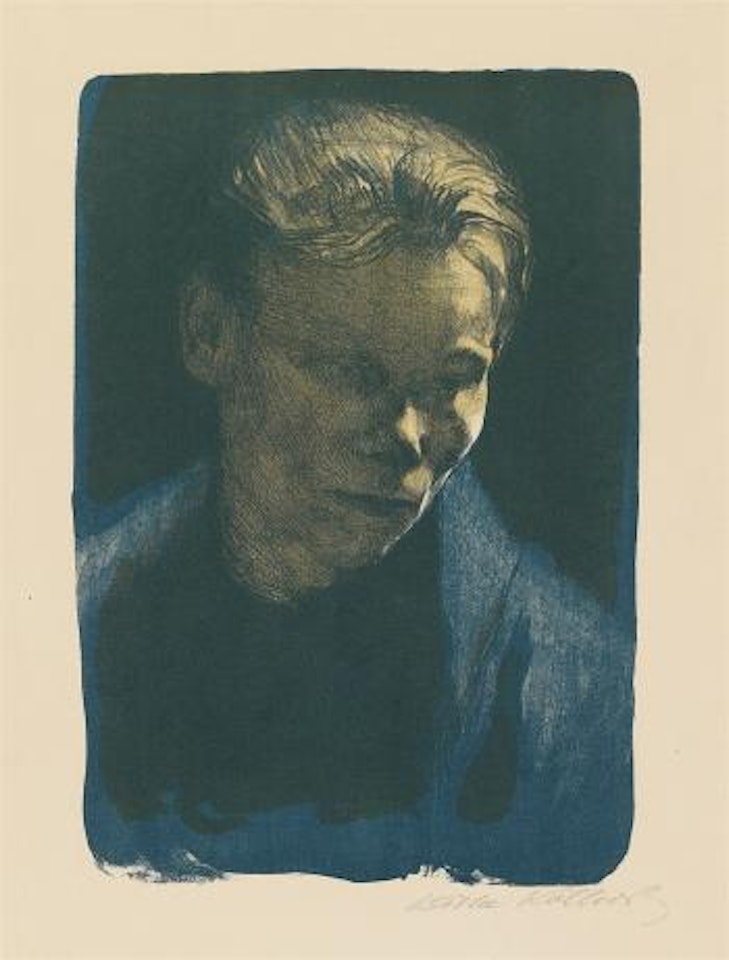 Brustbild einer Arbeiterfrau mit blauem Tuch ,
1903 by Kathe Kollwitz