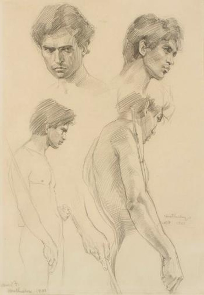 Model at Heatherleys, Italian boy ,
1901 by William Russell Flint