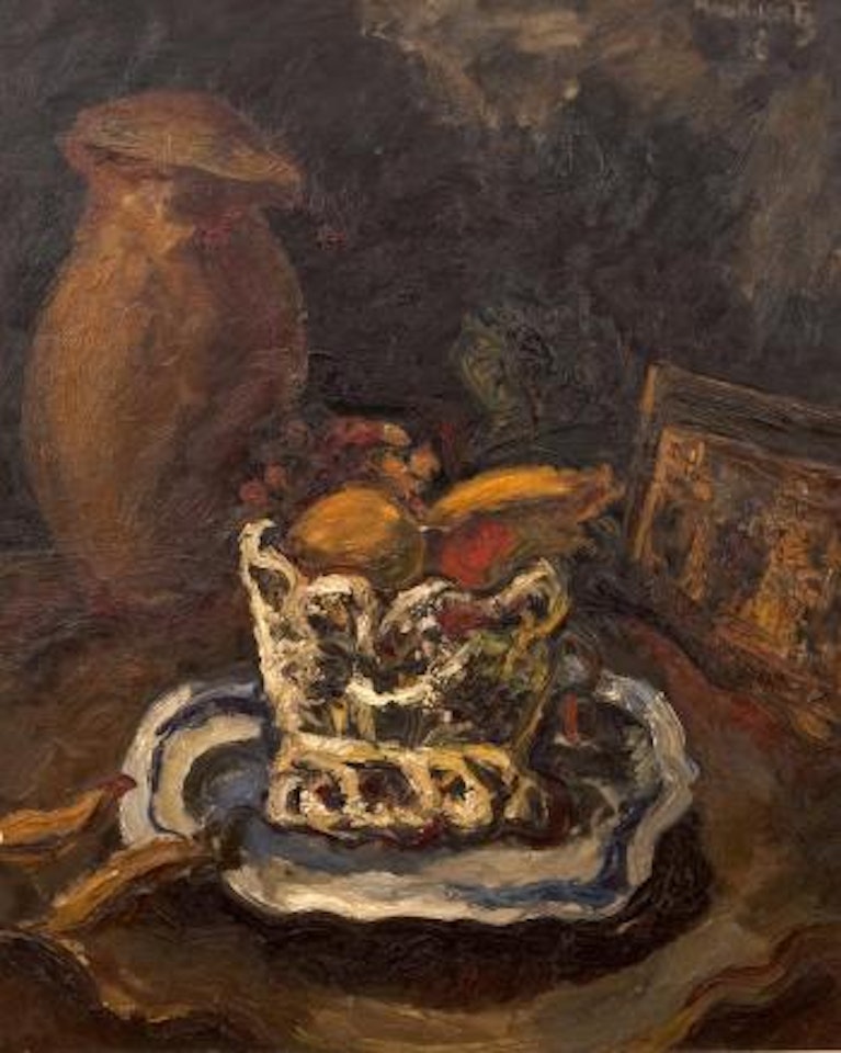 Martwa natura z dzbanem i koszykiem owoców ,
1928 by Emmanuel Mané-Katz