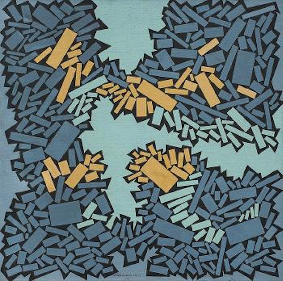 Rectángulos en fondo celeste ,
1974 by José Pedro Costigliolo