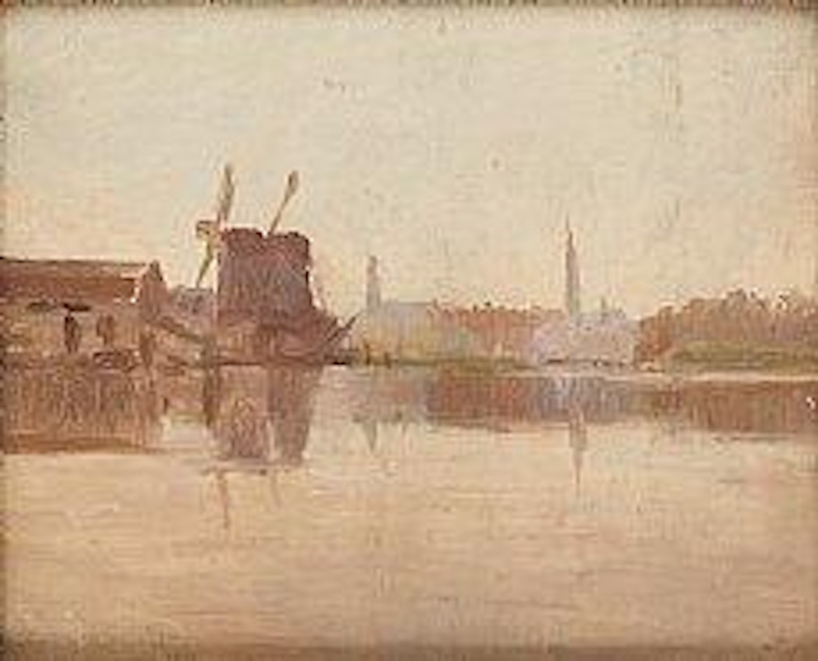 L’hiver en Hollande, les moulins ,
1901 by Louis Aston Knight