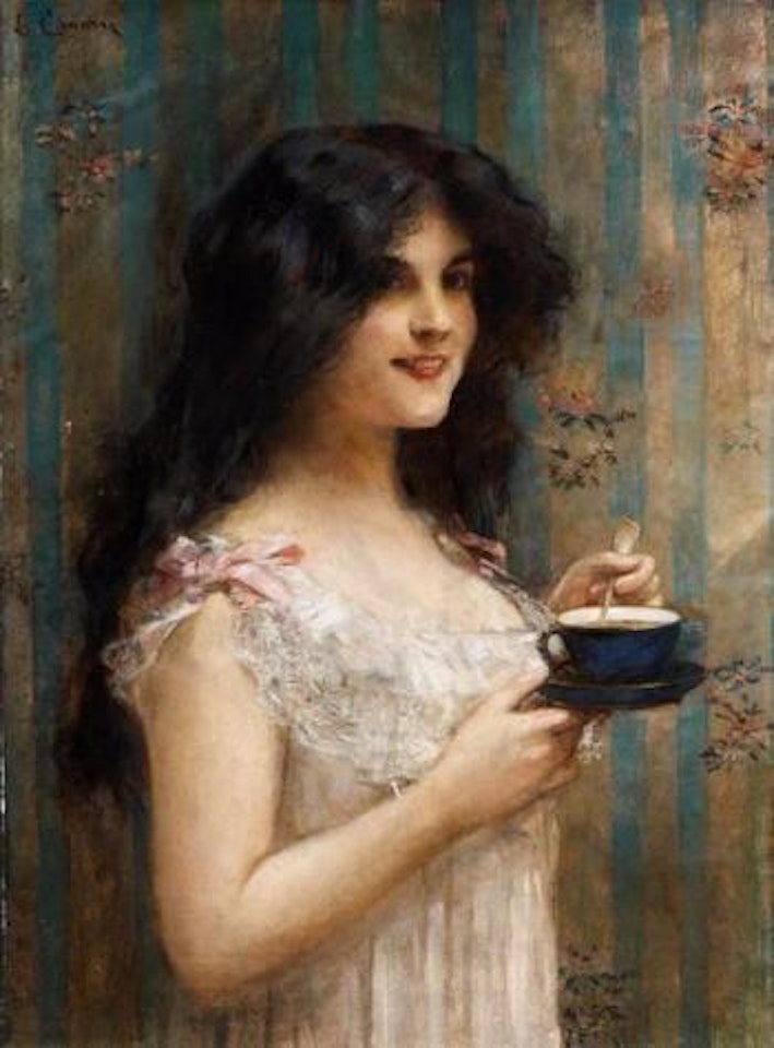 Jeune fille à la tasse , by Leon Comerre