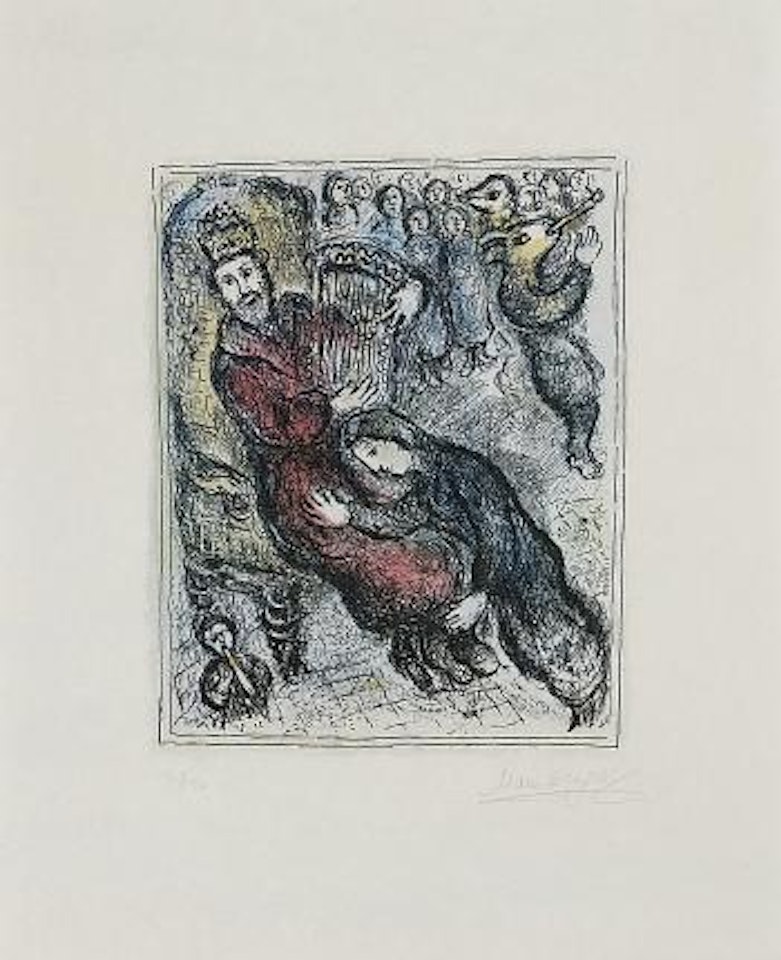 Le roi David lyre ,
1979 by Marc Chagall