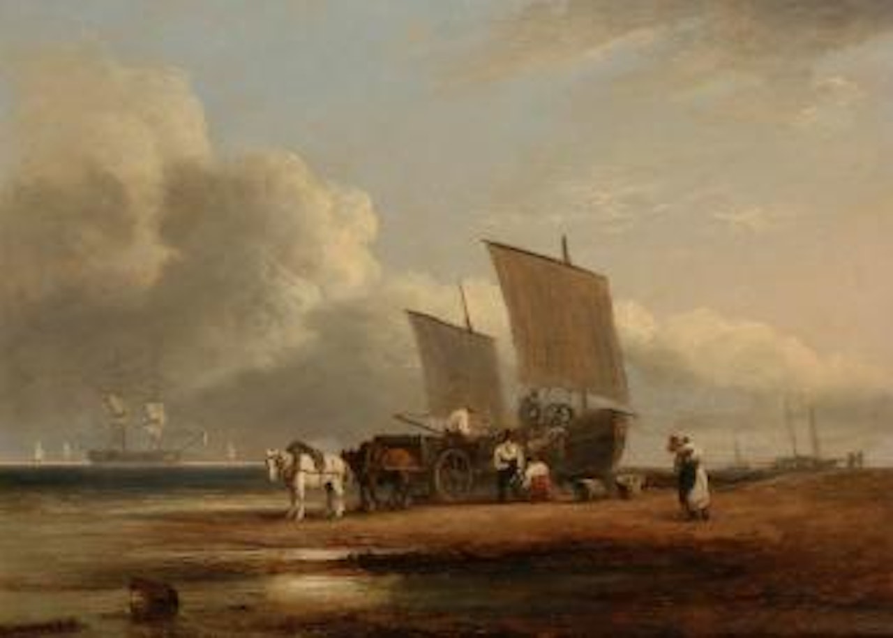 Beach scene near Teighmouth ,
1825 by Thomas Luny