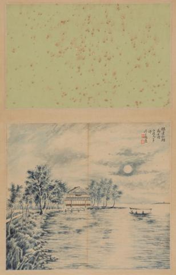 Lakeside pavilion , by Lengyue Tao