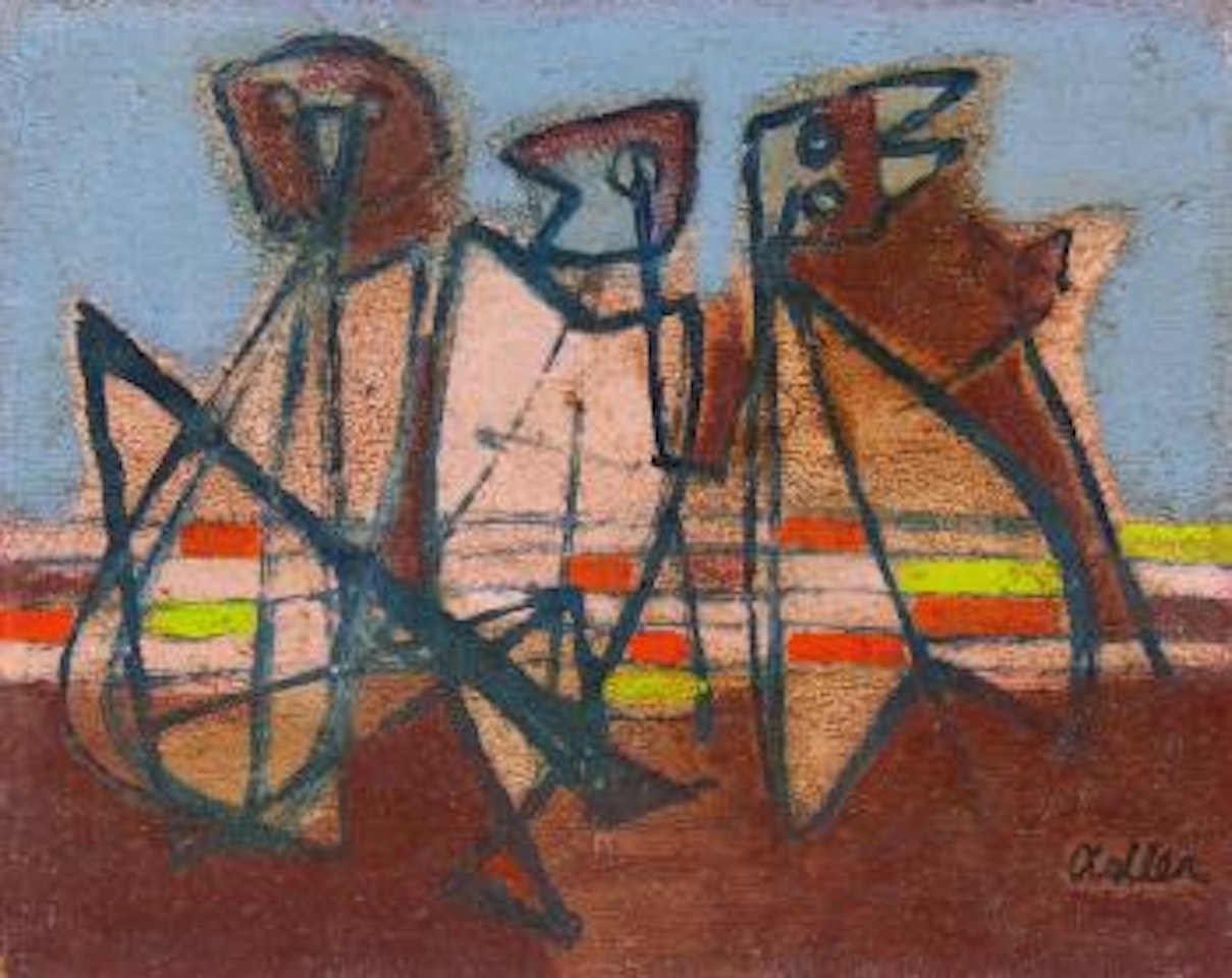 Three birds ,
Circa
1940 by Jankel Adler