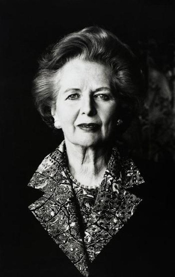 Maggie Thatcher ,
1991 by Helmut Newton
