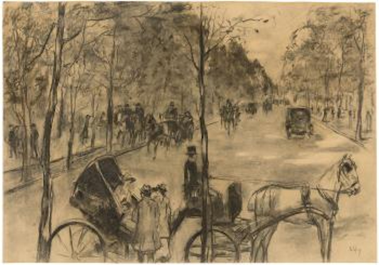 Allee Im Tiergarten Mit Kutschen ,
Circa
1920 by Lesser Ury