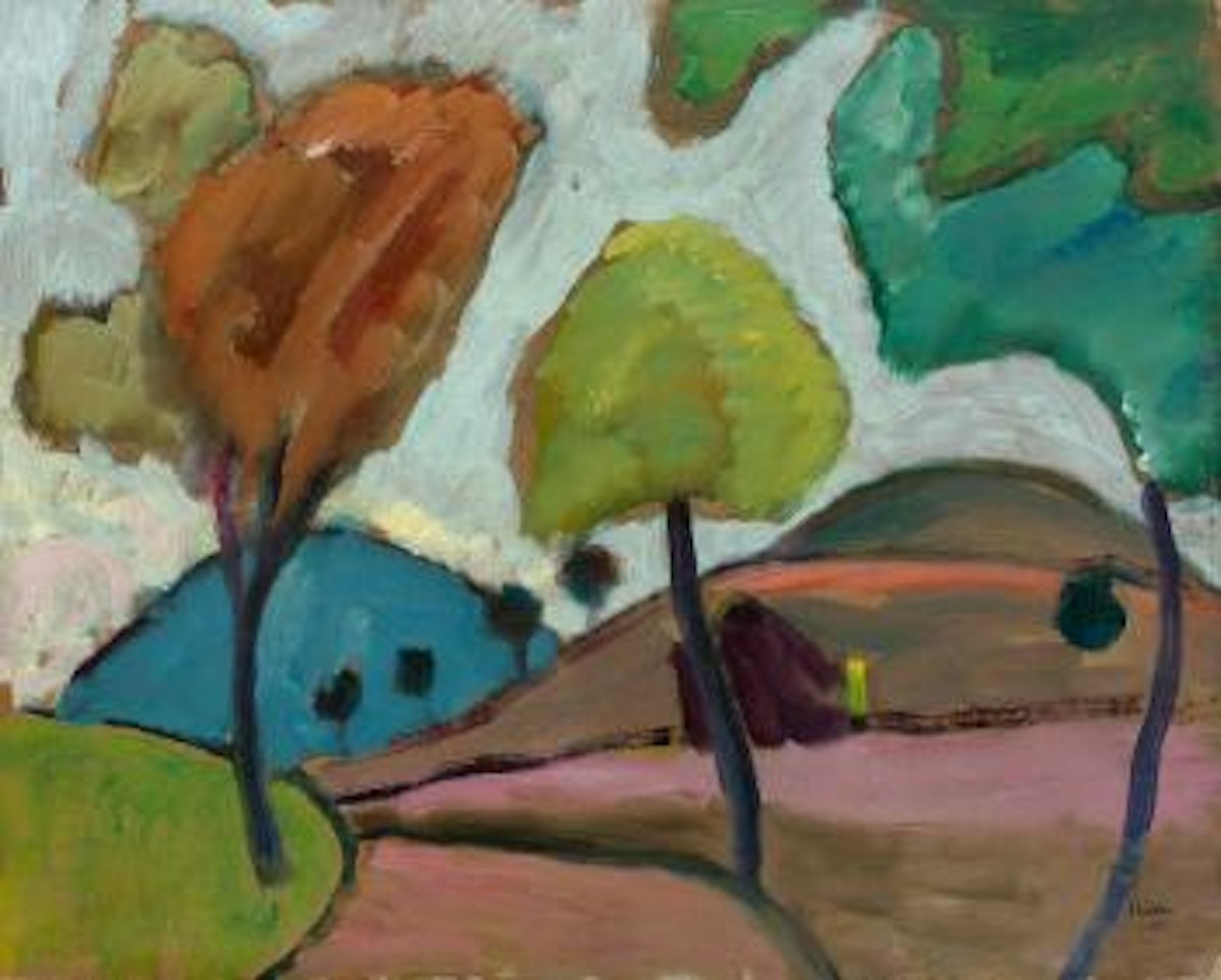 Herbstliche Landstrasse ,
1910 by Gabriele Münter