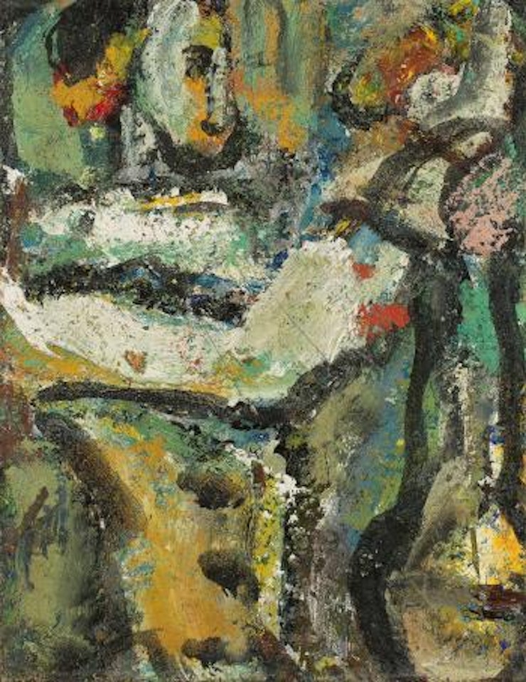 Pierrot Au Bouquet ,
Circa
1947 by Georges Rouault