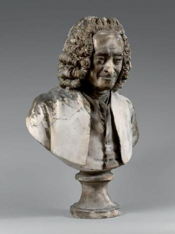 Buste de Voltaire coiffé d’une perruque ,
1778 by Jean-Antoine Houdon