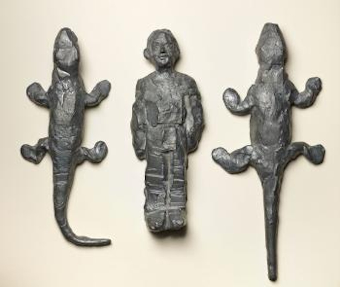Two Lizards and a Man (Parkett 36) ,
1993 by Stephan Balkenhol