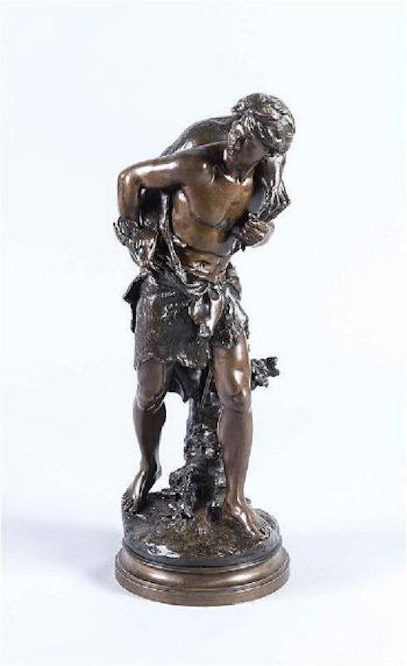 Junger Hirte einen Zíegenbock auf seiner Schulter tragend , by Mathurin Moreau
