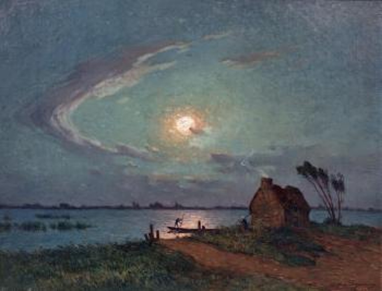 Vue de Brière au clair de lune , by Ferdinand du Puigaudeau