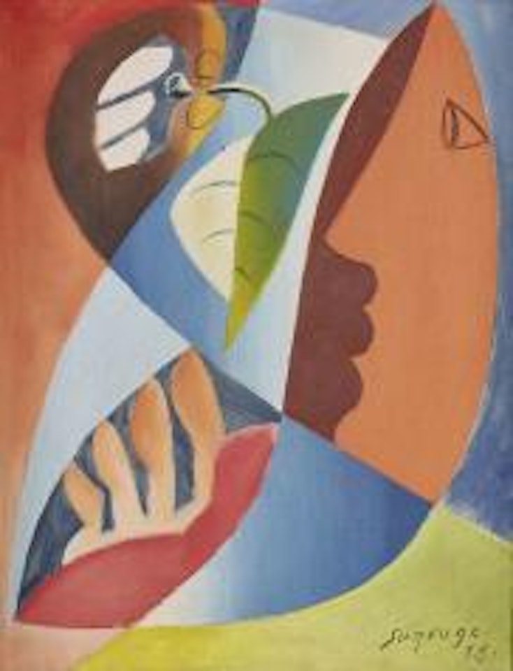 Homme tenant en ses mains une Feuille ,
1938 by Leopold Survage