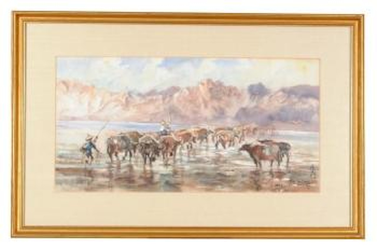 Water buffalo ,
1959 by Ran In-Ting (Lan Yinding)