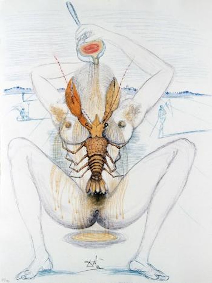 Nude and Lobster ,
1967 by Salvador Dali