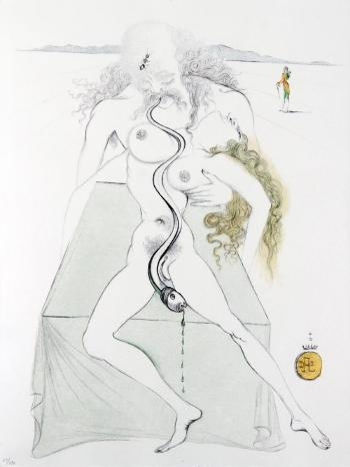 Nude Couple Large Serpent ,
1967 by Salvador Dali