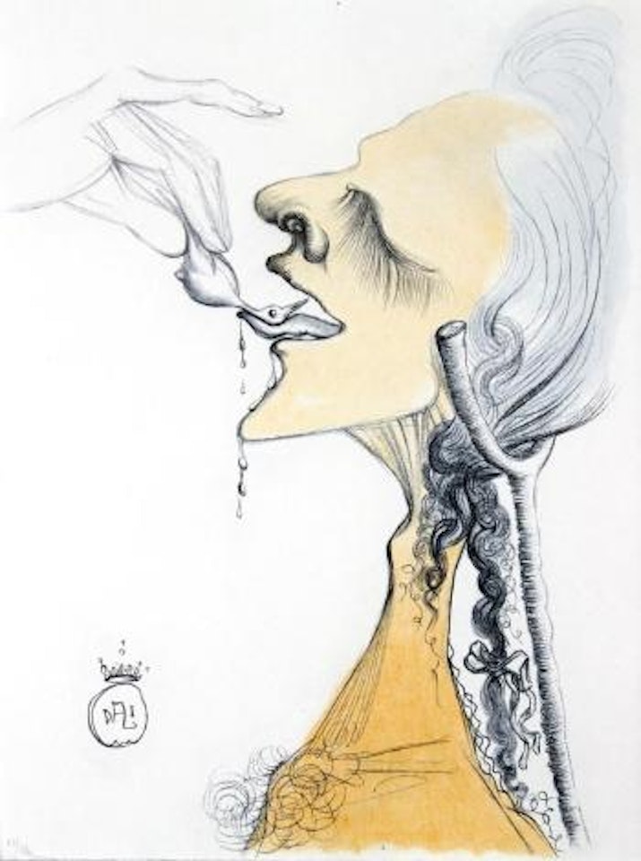 Bird on Tongue ,
1967 by Salvador Dali