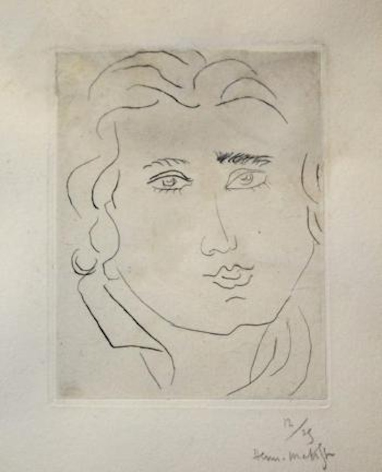 Tete de jeune fille aux sourcils rectangulaires ,
1930 by Henri Matisse