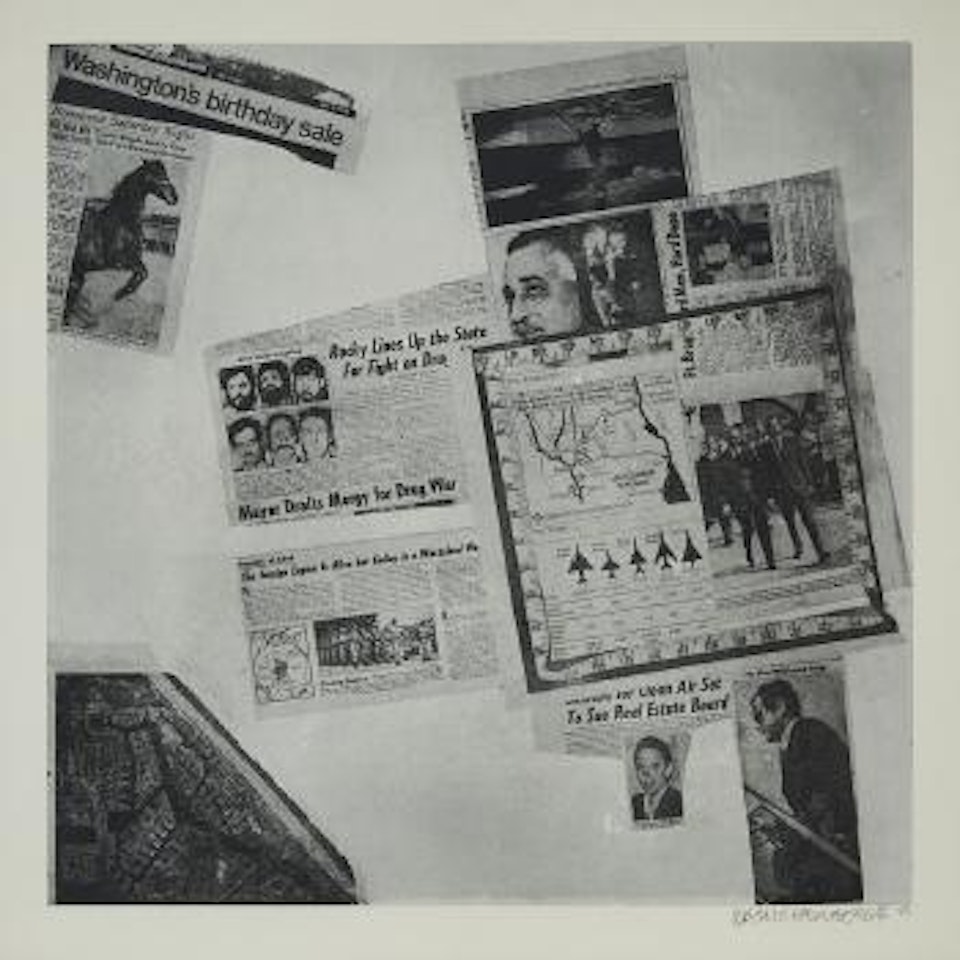 Features from currents (from currents, #57) ,
1970 by Robert Rauschenberg