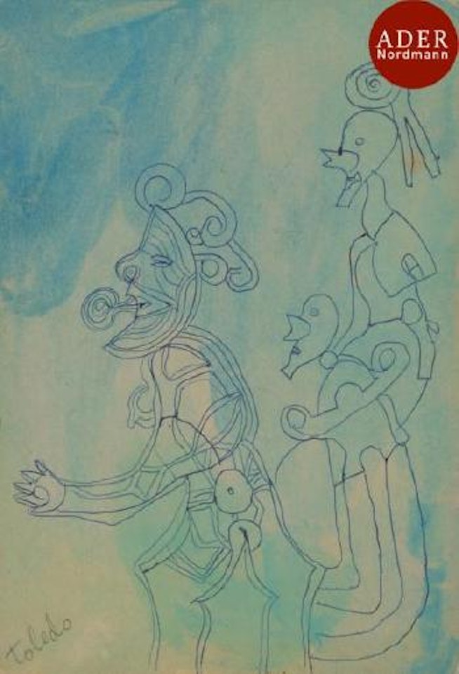Personnages ,
Circa
1964 by Francisco Toledo