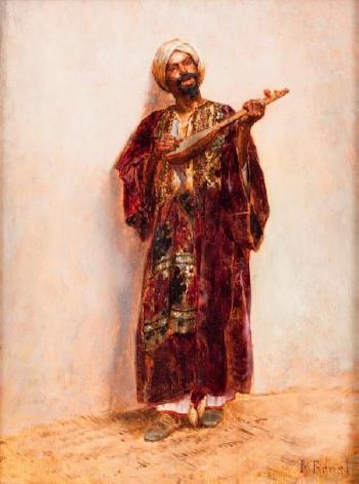 Joueur de Cithare , by Rudolf Ernst