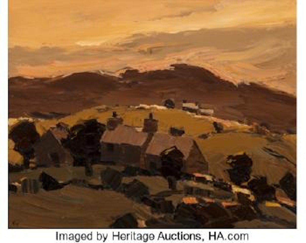 Sunset Over a Patagonian Valley , by Kyffin Williams