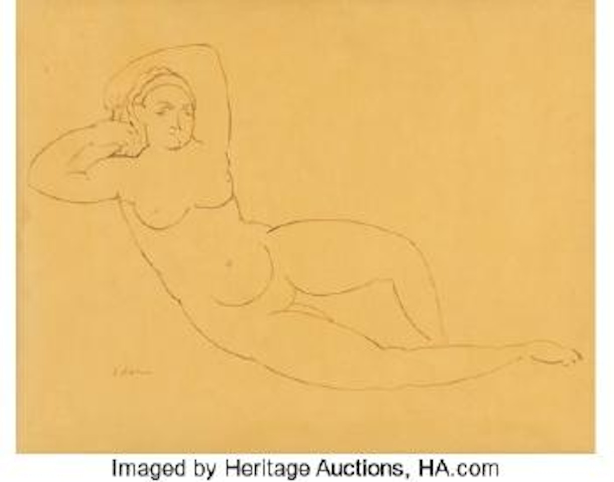 Reclining Nude ,
Circa
1908
-
1912 by Elie Nadelman