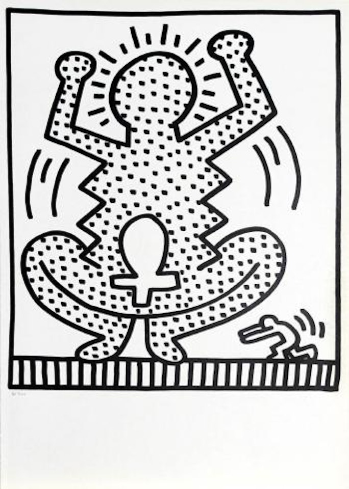 Untitled, from Galerie Lucio Amelio ,
1983 by Keith Haring