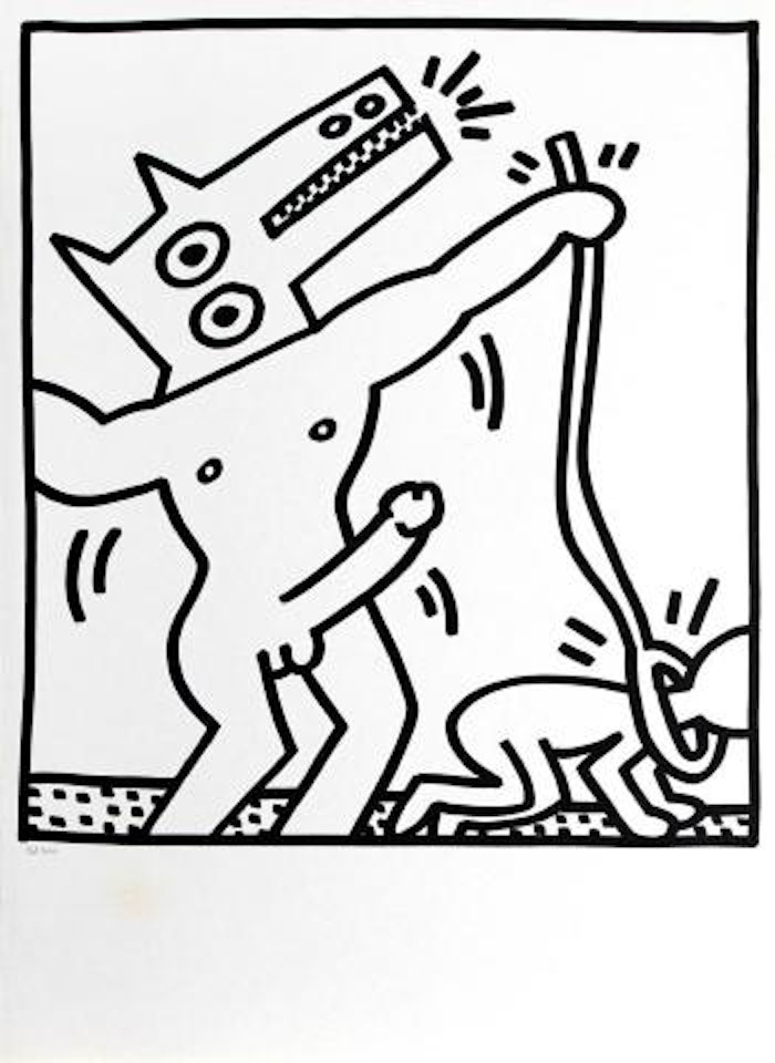 Untitled, from Galerie Lucio Amelio ,
1983 by Keith Haring