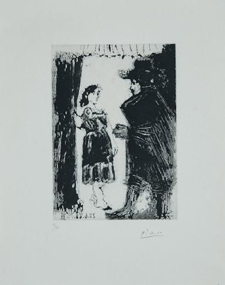 Mosquetero y mujer ,
1968 by Pablo Picasso