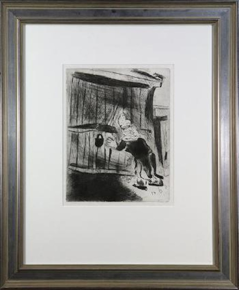 Pliouchkine vor der Tür (Pliouchkine à la porte) ,
1948 by Marc Chagall