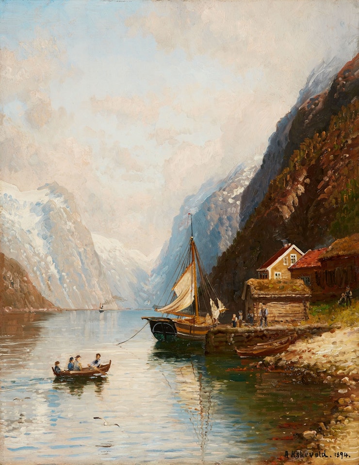 Crossing the Fjord ,
1894 by Anders Monsen Askevold