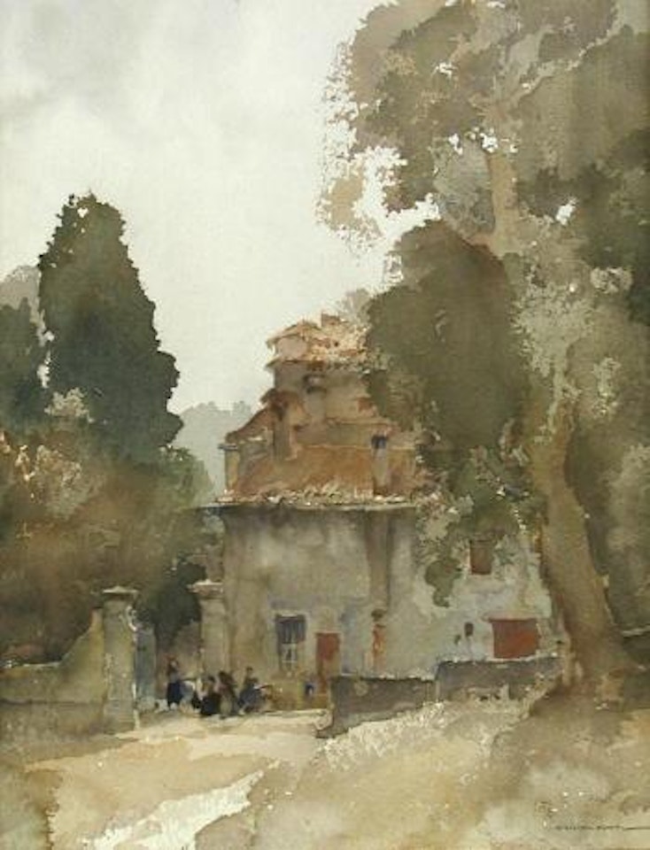 Sunday evening gossip at a Provencal Farm , by William Russell Flint