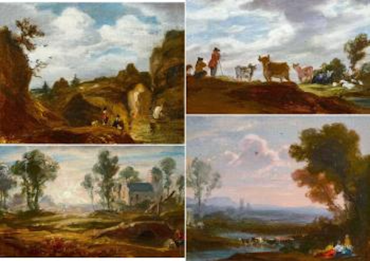 Vier diverse Landschaftsstudien , by Robert Zünd
