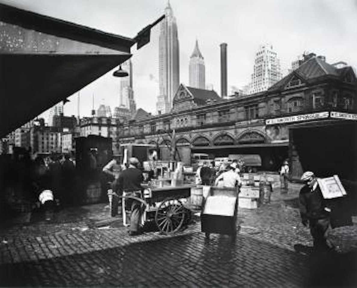 Fulton Fish Market (Changing New York) ,
1936 by Berenice Abbott