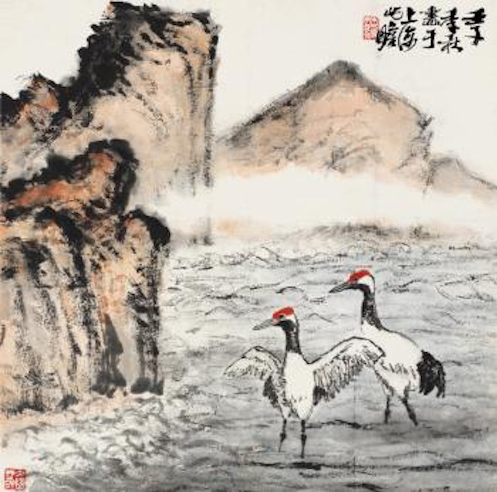 Cranes ,
1972 by Zhu Qizhan