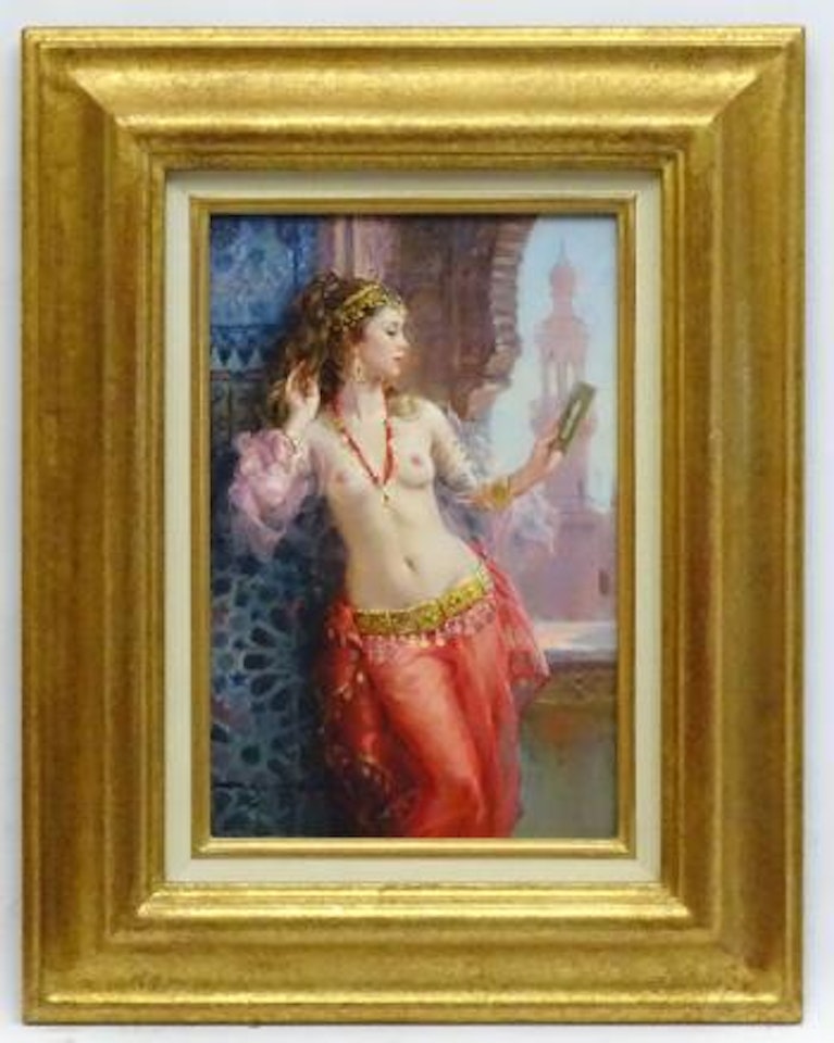 Odalisque with a mirror , by Constantin Razoumov