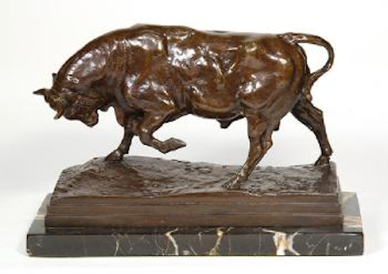 Un taureau se dependant ,
1855 by Antoine-Louis Barye
