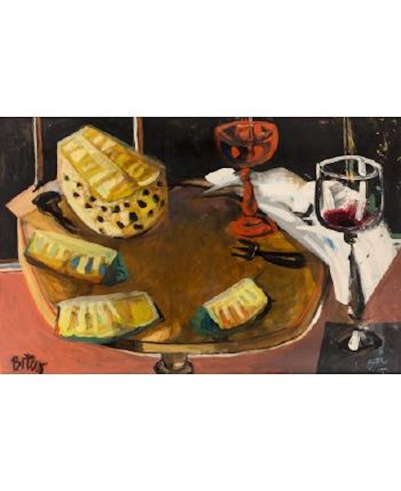 Composición con copa y piña by Fernando Botero