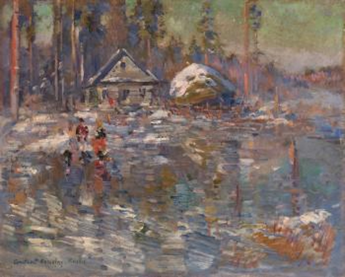 Frozen Lake , by Konstantin Alekseevich Korovin