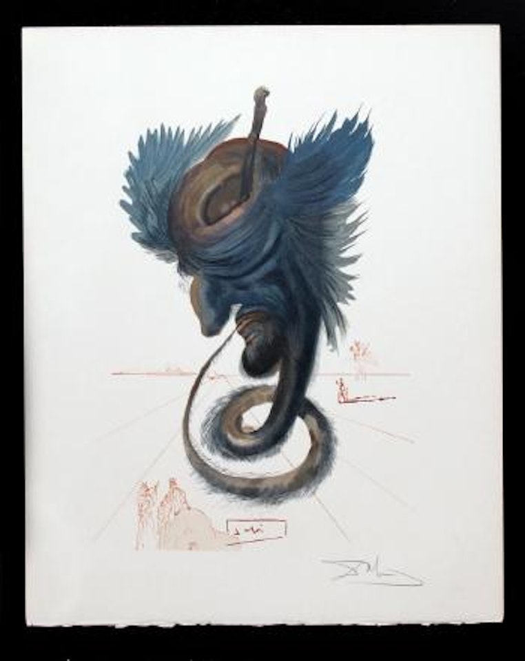 The black cherub ,
1964 by Salvador Dali