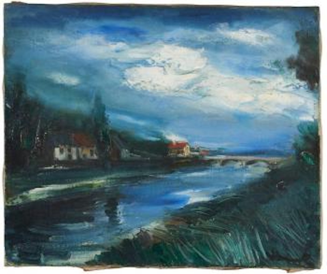 Paysage avec pont , by Maurice de Vlaminck